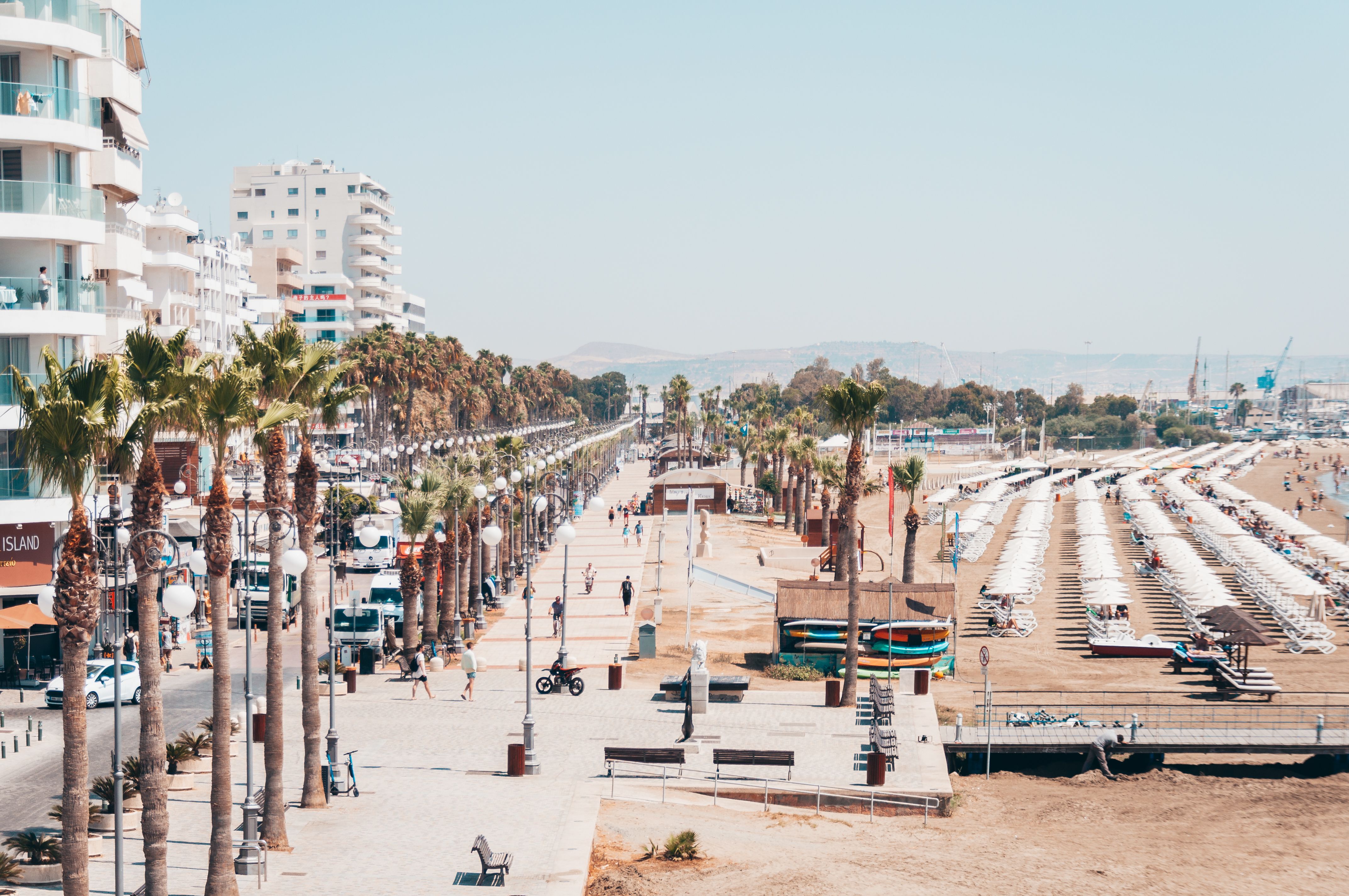 Paseo marítimo de Finikoudes en Lárnaca