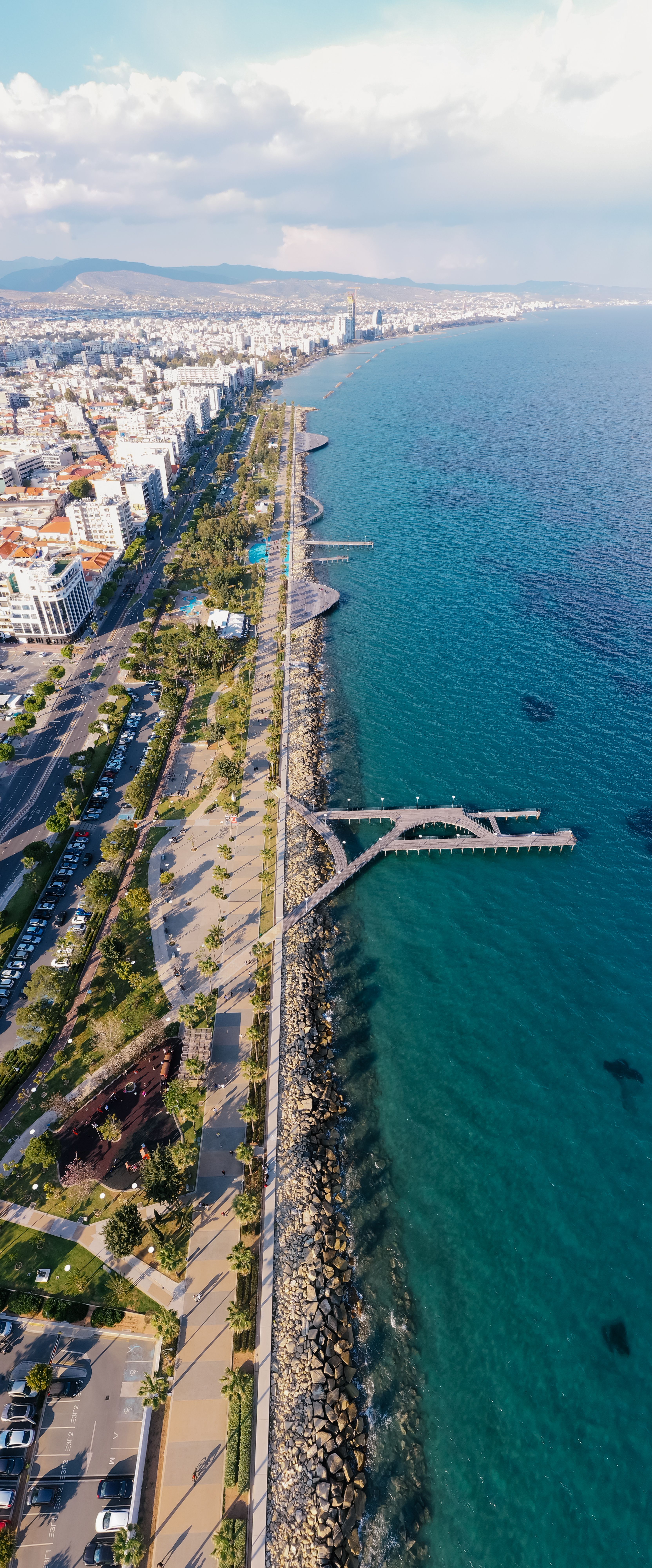 Paseo marítimo de Limassol junto al Mediterráneo